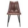 Zuo Modern Norwich Dining Chair in Brown - Front