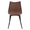 Zuo Modern Norwich Dining Chair in Brown - Back View