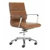 Zuo Modern Ithaca Office Chair Vintage Brown - Angled - Zuo Modern Ithaca Office Chair Vintage Brown - Angled