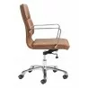 Zuo Modern Ithaca Office Chair Vintage Brown - Side - Zuo Modern Ithaca Office Chair Vintage Brown - Side