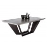 Sunpan Langley Dining Table - 82.5" - Angled View with Centerpiece