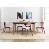 Russell Dining Chair Walnut and Light Gray - Lifestyle 2
