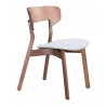 Russell Dining Chair Walnut and Light Gray - Angled