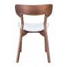 Russell Dining Chair Walnut and Light Gray - Back View