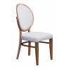 Zuo Modern Regents Dining Chair Walnut and Light Gray - Angled
