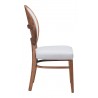 Zuo Modern Regents Dining Chair Walnut and Light Gray - Side
