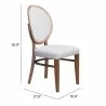 Zuo Modern Regents Dining Chair Walnut and Light Gray - With Dimensions - Zuo Modern Regents Dining Chair Walnut and Light Gray - With Dimensions