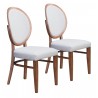 Zuo Modern Regents Dining Chair Walnut and Light Gray - Set of 2