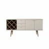 Manhattan Comfort Utopia 4 Bottle Wine Rack - Front - Manhattan Comfort Utopia 4 Bottle Wine Rack - Front
