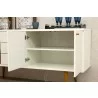 Manhattan Comfort Utopia 4 Bottle Wine Rack - Open Cabinets - Front - White Gloss - Manhattan Comfort Utopia 4 Bottle Wine Rack - Open Cabinets - Front - White Gloss