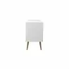 Manhattan Comfort Utopia 4 Bottle Wine Rack - Open Cabinets - Front - White Gloss - Side - Manhattan Comfort Utopia 4 Bottle Wine Rack - Open Cabinets - Front - White Gloss - Side
