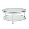 Sunpan Andros Coffee Table - Stainless Steel - Front