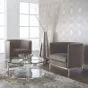 Sunpan Andros Coffee Table - Stainless Steel - Lifestyle