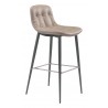 Zuo Modern Tangiers Barstool in Taupe - Angled