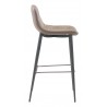 Zuo Modern Tangiers Barstool in Taupe - Side