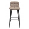 Zuo Modern Tangiers Barstool in Taupe - Front View