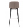 Zuo Modern Tangiers Barstool in Taupe - Back View