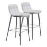 Zuo Modern Tangiers Barstool in White - Set of 2