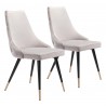 Zuo Modern Piccolo Dining Chair in Gray - Set of 2