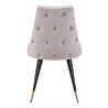 Zuo Modern Piccolo Dining Chair in Gray - Back View