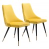 Zuo Modern Piccolo Dining Chair in Yellow - Set of 2