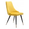 Zuo Modern Piccolo Dining Chair in Yellow - Angled