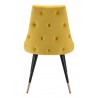 Zuo Modern Piccolo Dining Chair in Yellow - Back
