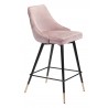 Zuo Modern Piccolo Counter Stool in Pink - Angled