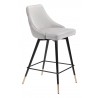 Zuo Modern Piccolo Counter Stool in Gray - Angled