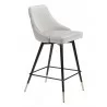 Zuo Modern Piccolo Counter Stool in Gray - Angled - Zuo Modern Piccolo Counter Stool in Gray - Angled