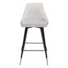 Zuo Modern Piccolo Counter Stool in Gray - Front