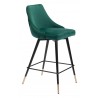 Zuo Modern Piccolo Counter Stool in Green - Angled