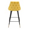 Zuo Modern Piccolo Counter Stool in Yellow - Back View