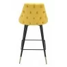 Zuo Modern Piccolo Counter Stool in Yellow - Back View - Zuo Modern Piccolo Counter Stool in Yellow - Back View