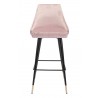 Zuo Modern Piccolo Barstool in Pink - Front View
