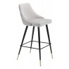 Zuo Modern Piccolo Barstool in Gray - Angled