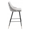 Zuo Modern Piccolo Barstool in Gray - Side