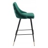 Zuo Modern Piccolo Barstool in Green - Side