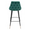 Zuo Modern Piccolo Barstool in Green - Back