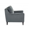 Sunpan Hanover Armchair in Granite - Side Angle