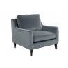 Sunpan Hanover Armchair in Granite - Front Side Angle