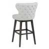 Sunpan Ariana Swivel Barstool in Light Grey - Back Angle