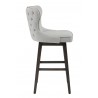 Sunpan Ariana Swivel Barstool in Light Grey - Side