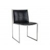 Blair Dining Chair - Stainless Steel - Black Croc - Angled
