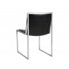 Blair Dining Chair - Stainless Steel - Black Croc - Back Angle