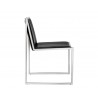 Blair Dining Chair - Stainless Steel - Black Croc - Side Angle