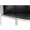 Blair Dining Chair - Stainless Steel - Black Croc - Seat Frame Close-up
