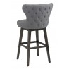 Sunpan Ariana Swivel Barstool in Dark Grey - Back Angle