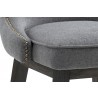 Sunpan Ariana Swivel Barstool in Dark Grey - Seat Close-up