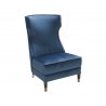 Sunpan Frances Lounge Chair - Distressed in Ink Blue - Angled